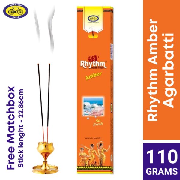 Cycle Rhythm AMBER Puja Agarbatti Sticks (approx 80 sticks)