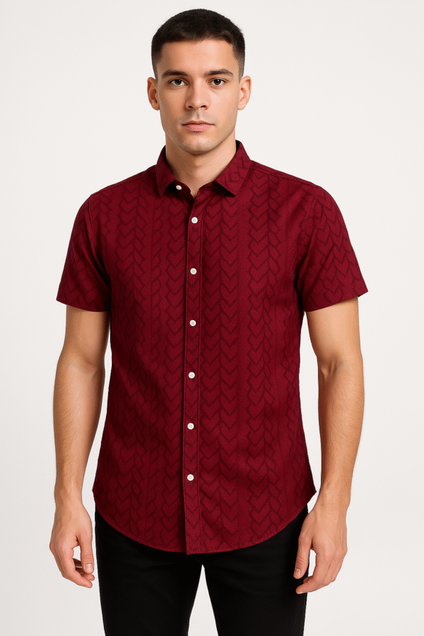 New Arrival Men's Half Sleeve Super Net Shirt
