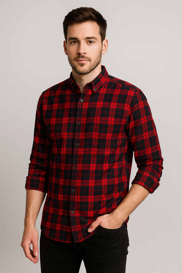 Almine trendy multicoloured checked shirt for men