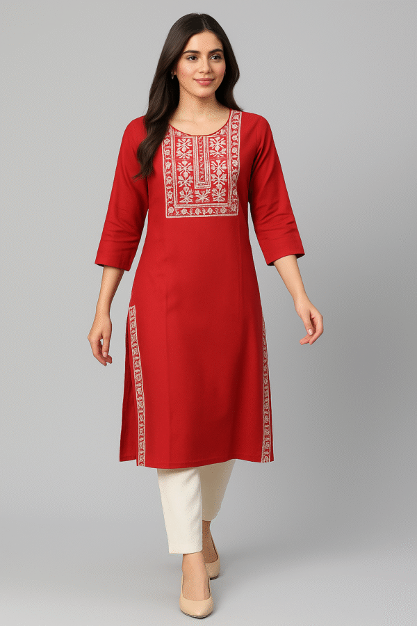 Lizza Red kurti for women