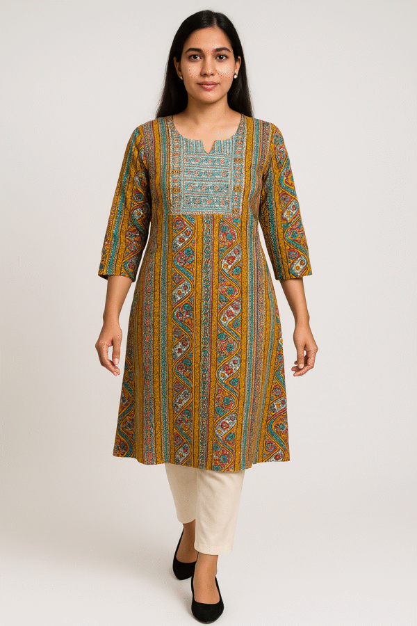 kz print type kurti for women