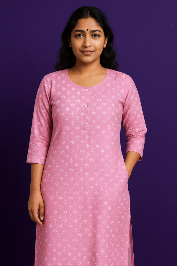 Mayuri pink color kurti for women