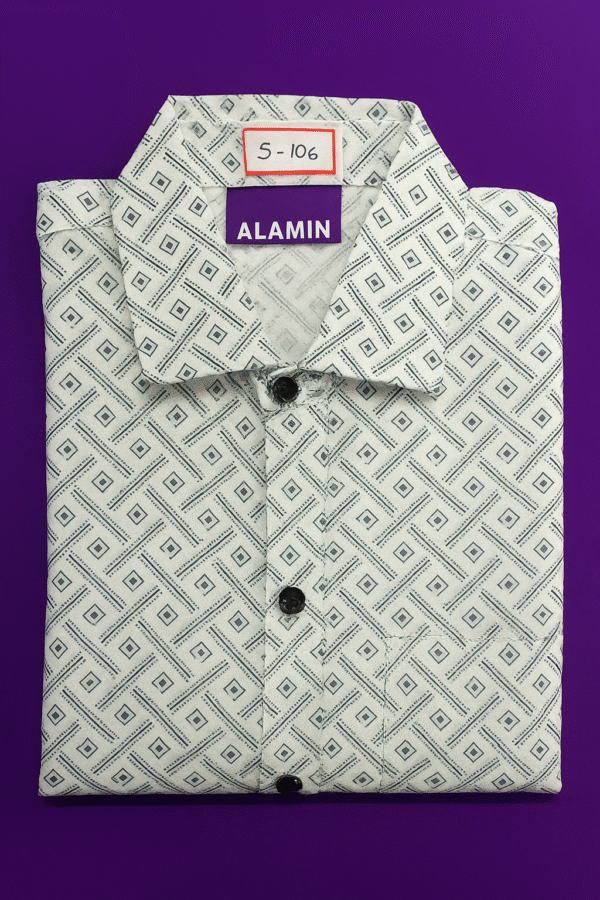 white print full shirt for men