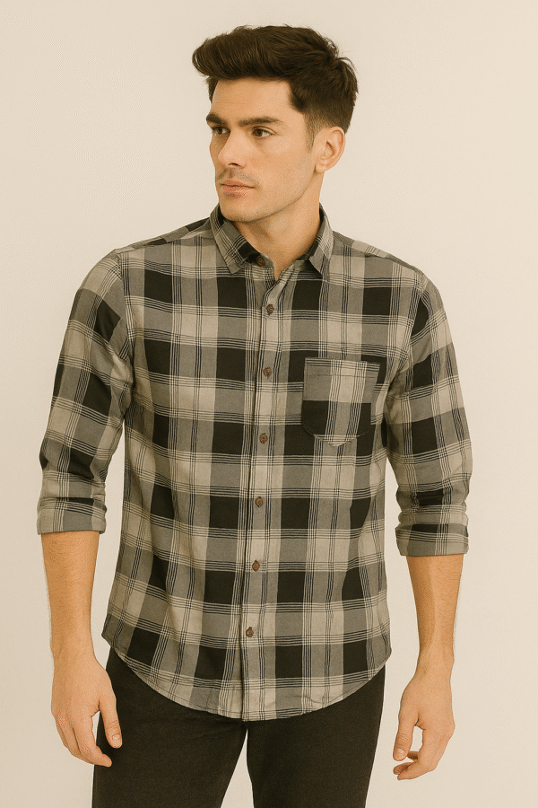 N INDIA TRENDY CHECKED SHIRT FOR MEN