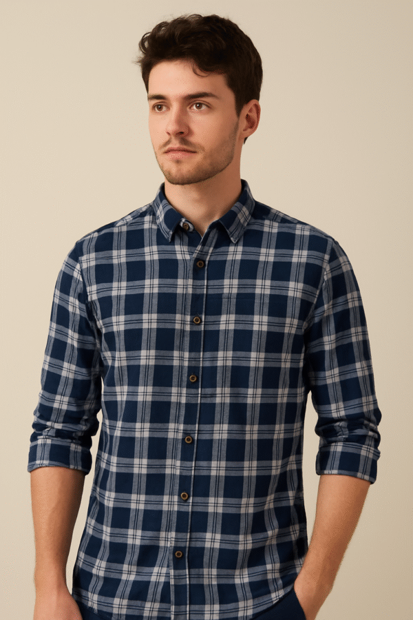 ALMINE trendy checked shirt for men