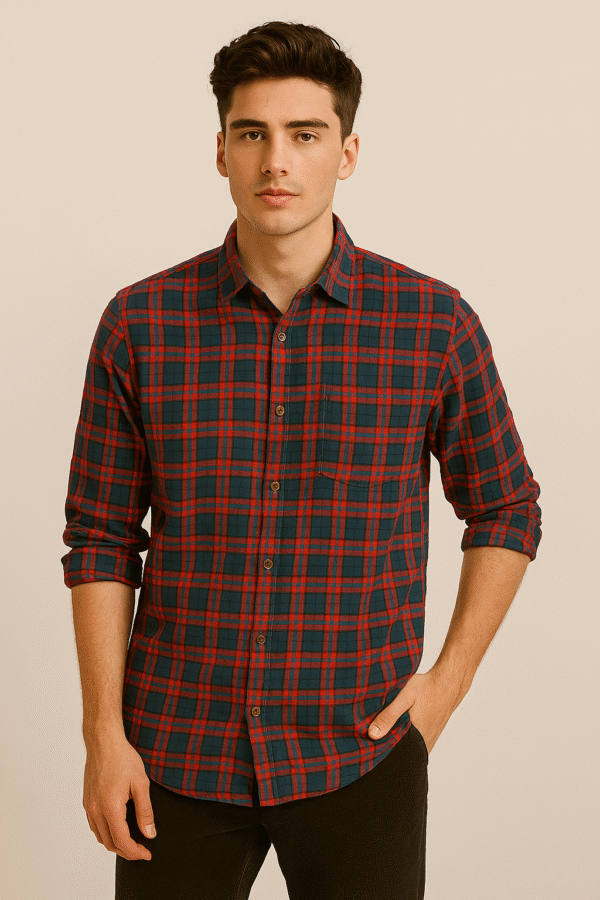 ALMINE trendy checked shirt for men