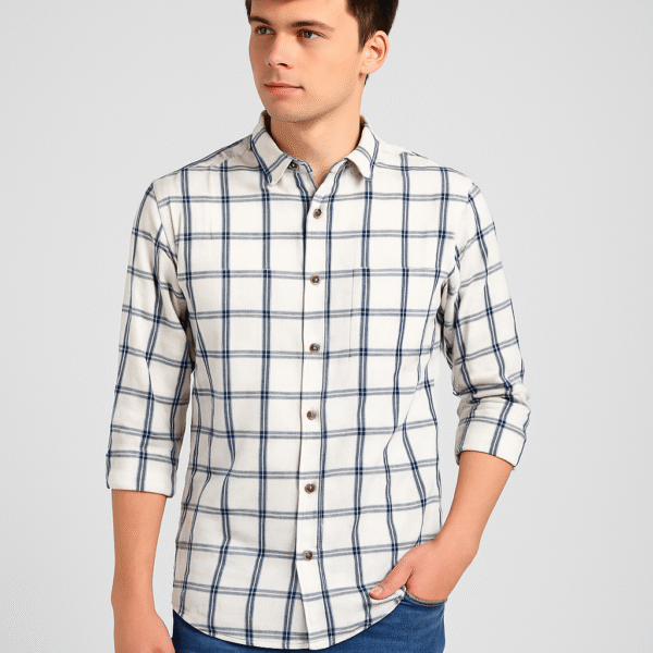 ALMINE trendy checked shirt for men