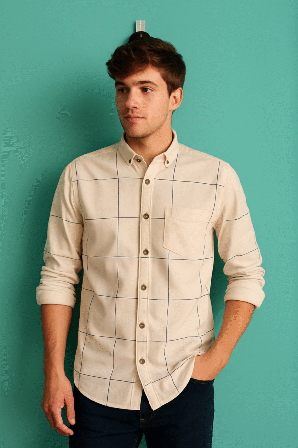 N INDIA mens trendy checked shirt