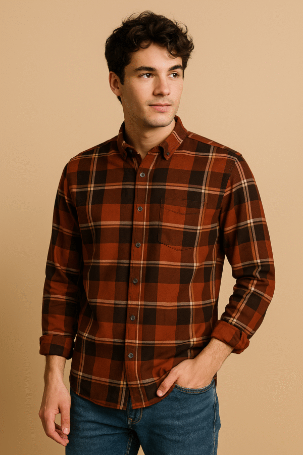 N INDIA TRENDY CHECKED SHIRT FOR MEN