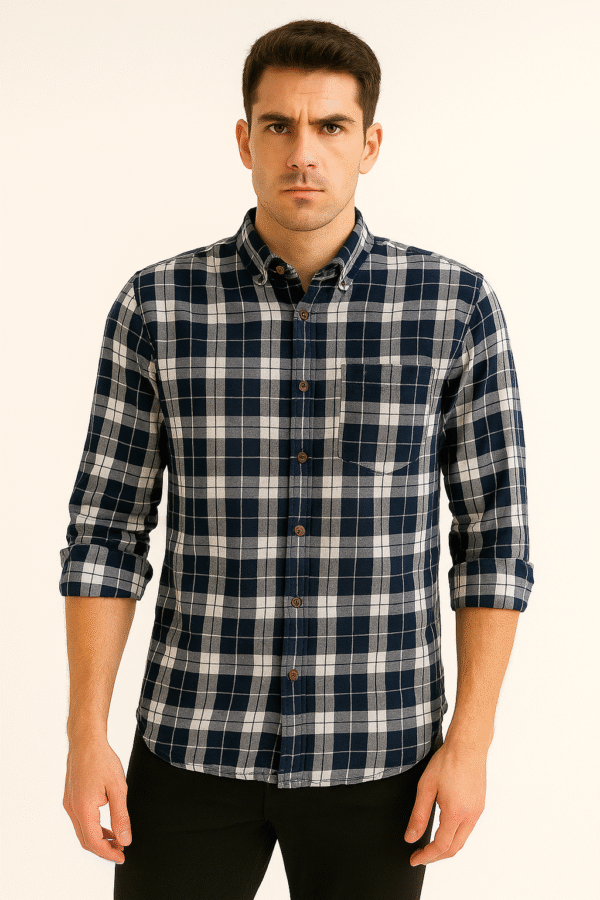 ALMINE mens trendy checked shirt