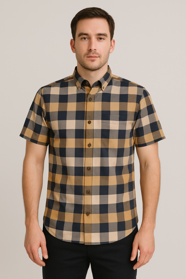 N INDIA trendy checked half sleeve shirt for men