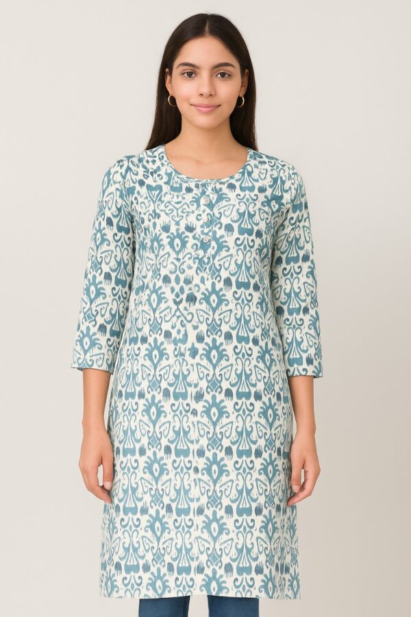Kz cotton silk kurti for women