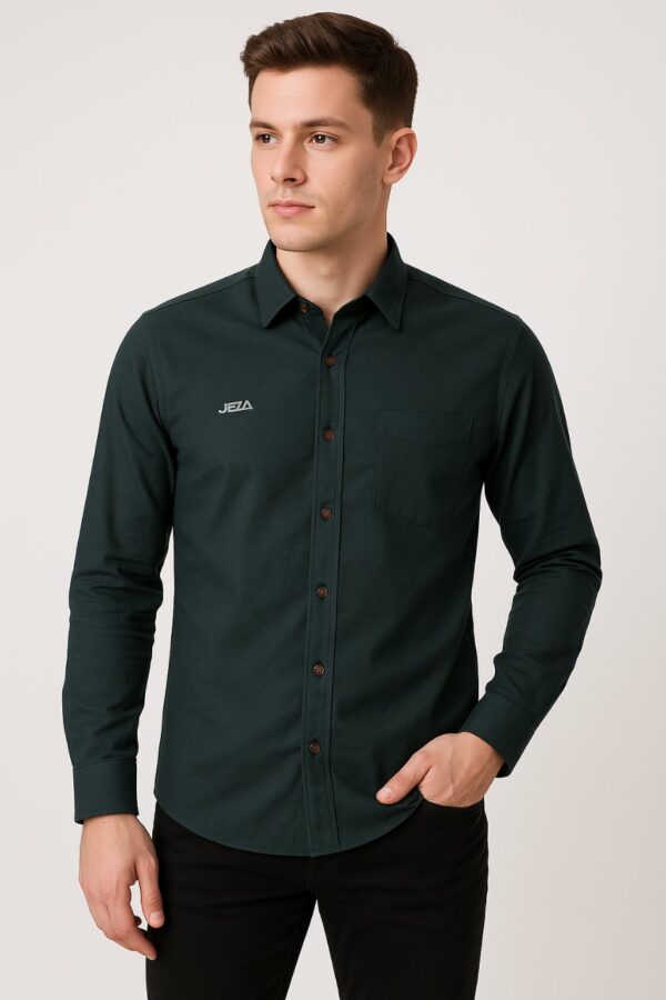 ALMINE solid black shirt for men