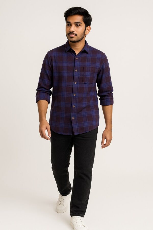 ALMINE trendy checked shirt for men