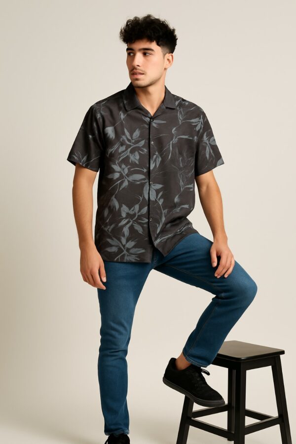 Flower print shirt for men