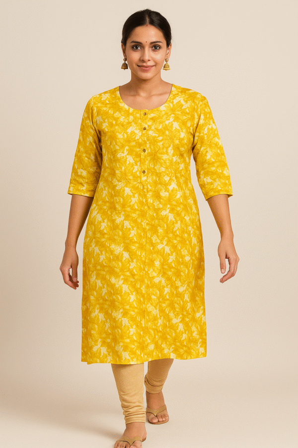 Printed 3xl cotton kurti for women