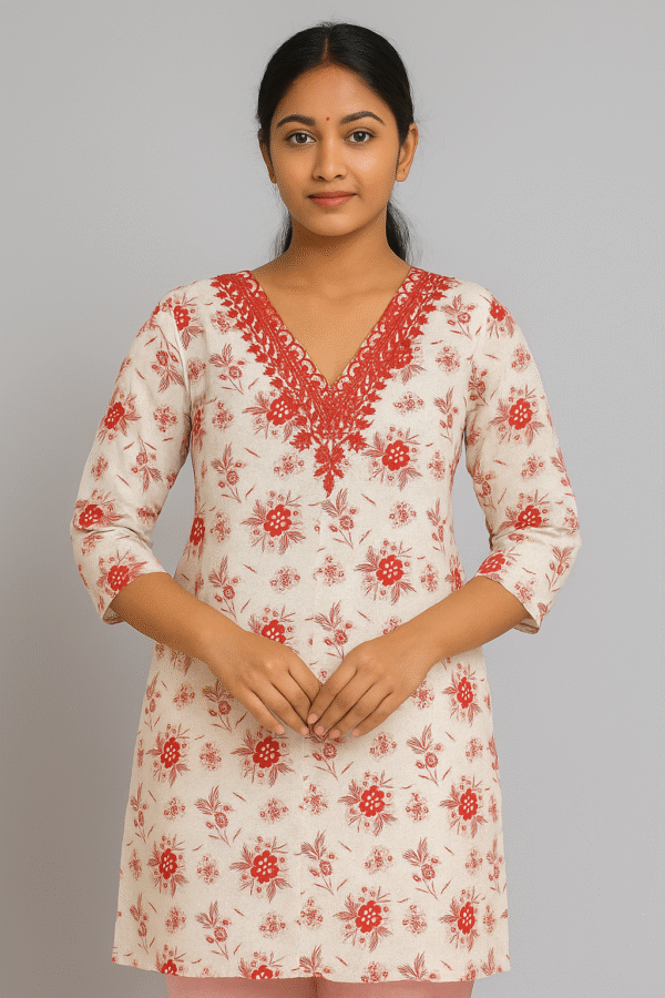 Flower print kurti for girl's