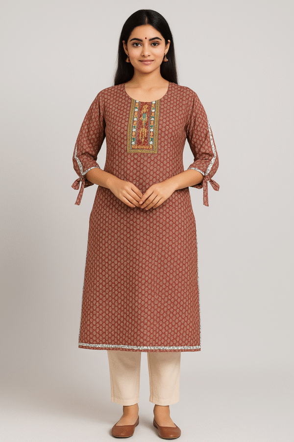 Siyani round neck kurti for women
