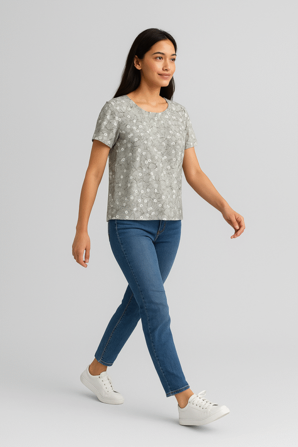 Trendy cotton blend girl top