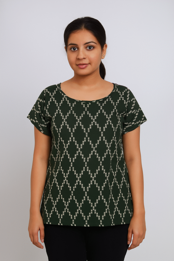 Cotton blend top for girl