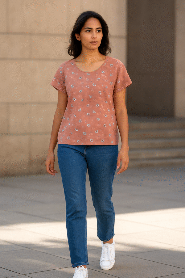 Printed top for girls