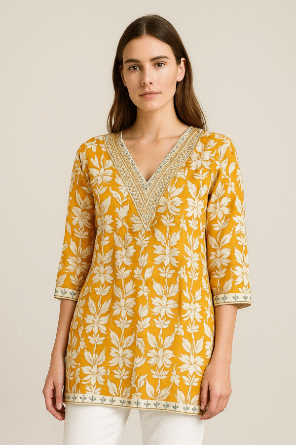 Cotton blend short kurti