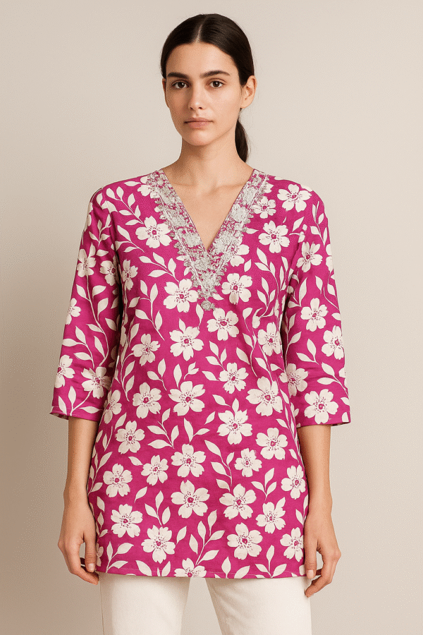 Cotton blend short kurti